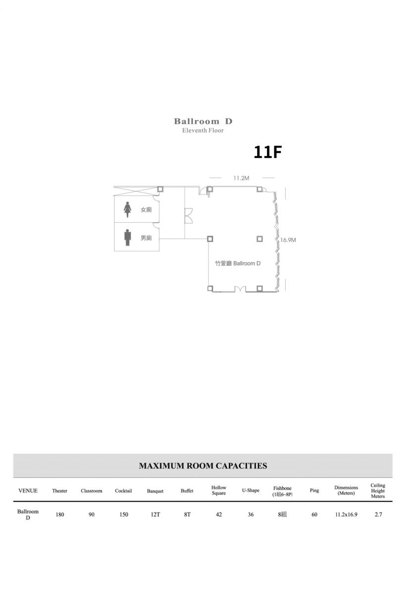 Ambassador-Hotel-Hsinchu-Events-Floor-Plan-Level-11