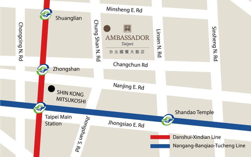 Ambassador-Hotel-Taipei-Location-Map